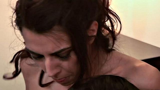 Lesbian watches wife get fucked by porn stud