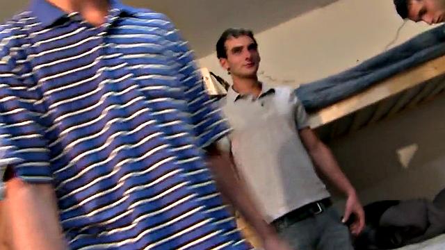 Hazed stud fucked for fraternity after wrestling