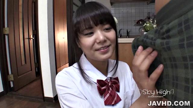 Young Haruka Miura needs cock in both holes