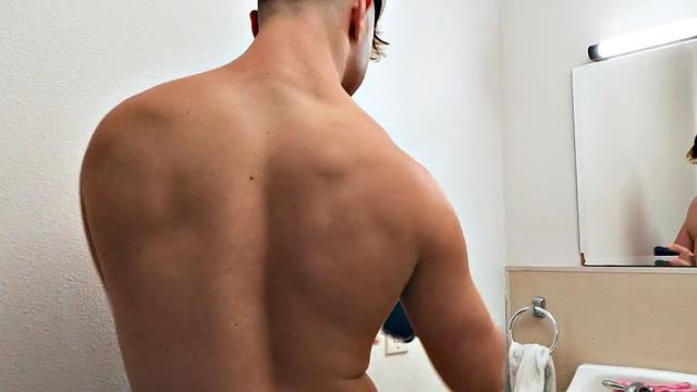 Office stud barebacked in ass and jizzed by colleague