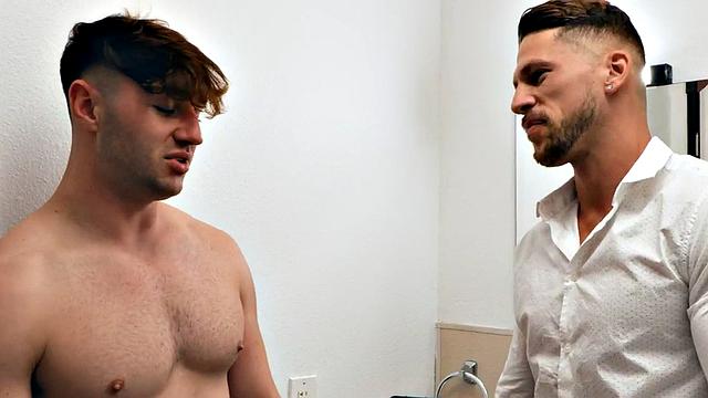 Office stud barebacked in ass and jizzed by colleague