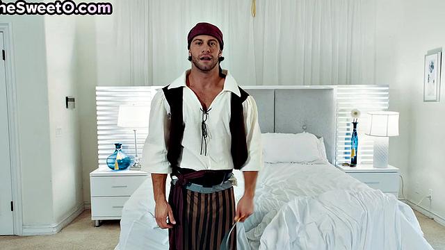 Sexy pirate girl drilled