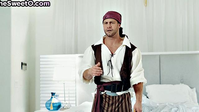 Sexy pirate girl drilled