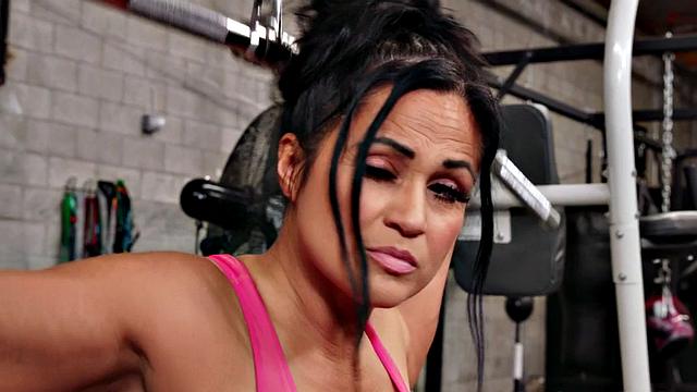 Sexy gym MILF gets her wet pussy pounded by a short guy in doggystyle