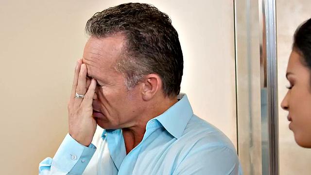 WAM masseur sliding over client's cock