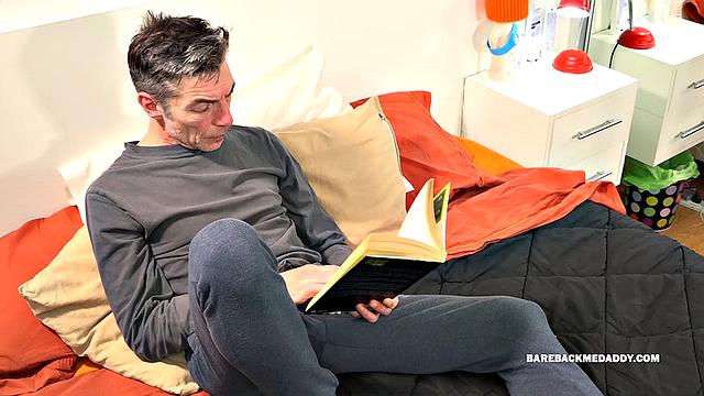 Daddy Ruben is reading when Mirko enters, still in school clothes, horny for some cock.