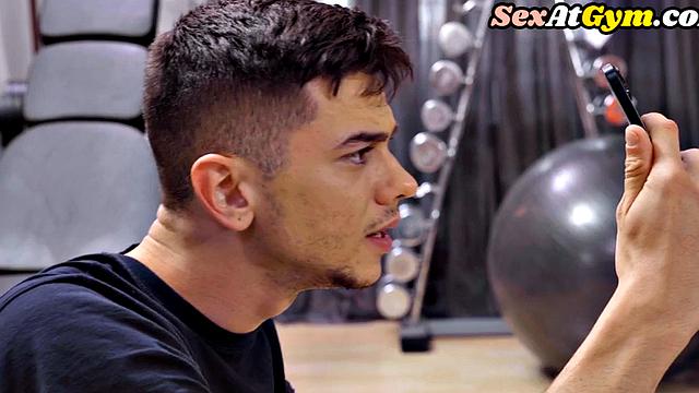 Big-titted babe doggystyled in gym by trainer after workout