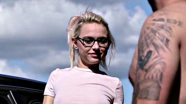 Naughty voyeur brit teases wanking guy outdoors