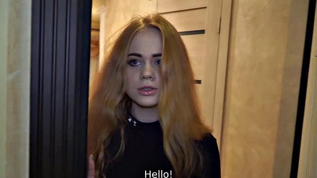 DEBT4k. Fuck is a hard fuck that awaits the curly Russian waitress