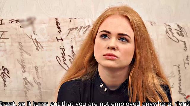 DEBT4k. Fuck is a hard fuck that awaits the curly Russian waitress