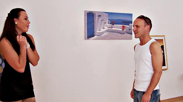 Mature femdom ladies assfucking sissy with dildo