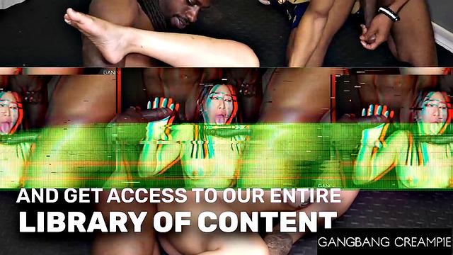 GangbangCreampie - Hot Ginger Readhead Gets Fucked In Gangbang and Cum Oozes Out Her Pussy