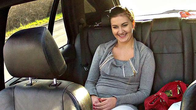 This Hot Brunette Sucks And Fucks Her Way Out Of Paying Taxi Fare