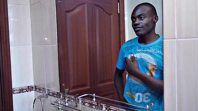 Bottom black stud enjoys masturbating when horny