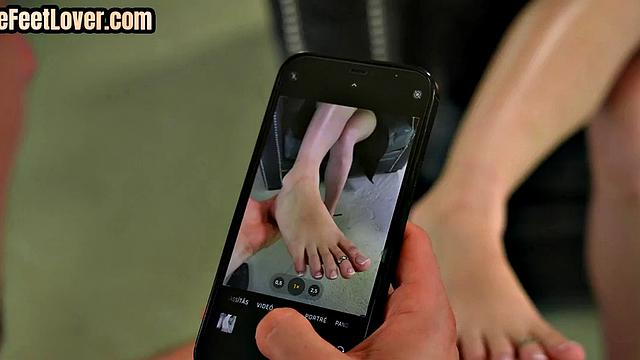 Footlicked bigtitted babe pounded anally by BF's hard cock