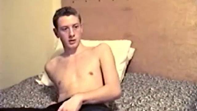 Straight Irish boy Corbin tugs down his boxers and lubes up his 8 inch dick. This guy's a leaker and after stroking it a bit he gives us excellent close-ups of his pre-cum production.