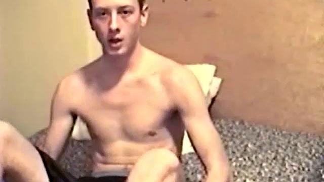 Straight Irish boy Corbin tugs down his boxers and lubes up his 8 inch dick. This guy's a leaker and after stroking it a bit he gives us excellent close-ups of his pre-cum production.