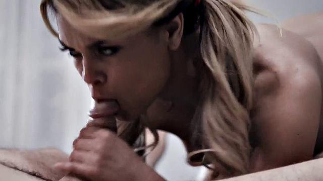 Deepthroating mediumtits babe doggystyle pussyfucked by BF