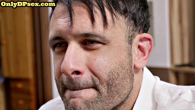 Big-titted classy MILF gets double-fucked