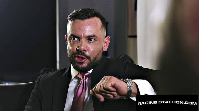 Sharp Dressed Bearded Hunk in Epic Group Fuck - RagingStallion