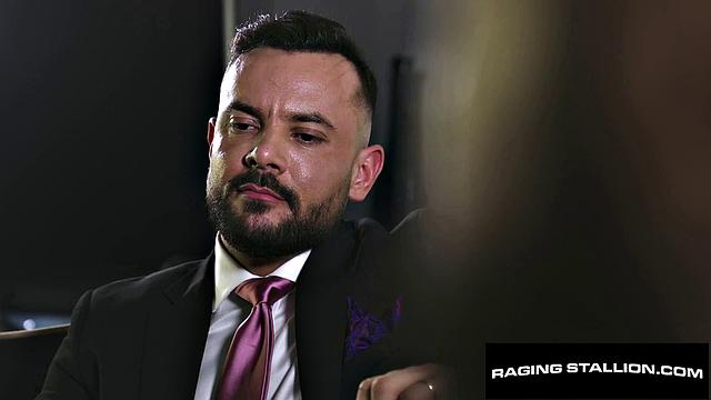 Sharp Dressed Bearded Hunk in Epic Group Fuck - RagingStallion