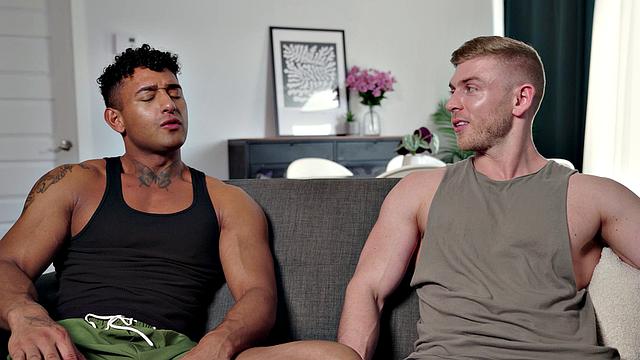 HETEROFLEXIBLE - Enlisted Military Kenzo Alvarez & Matthew Ellis Learn To Jerk Off Between Boys