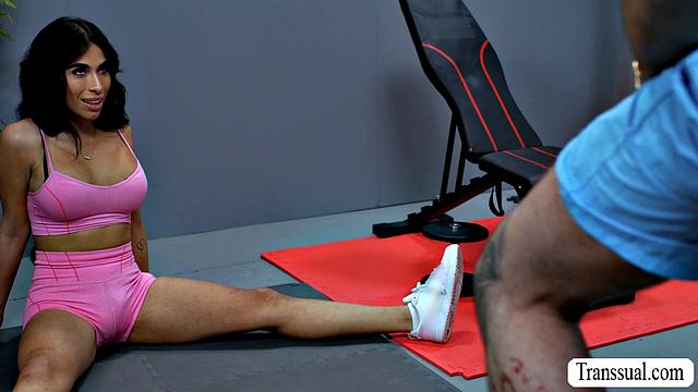 He keeps pounding my ass in the gym