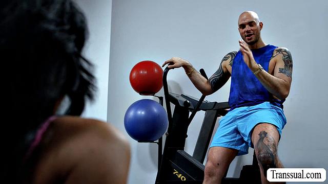 He keeps pounding my ass in the gym