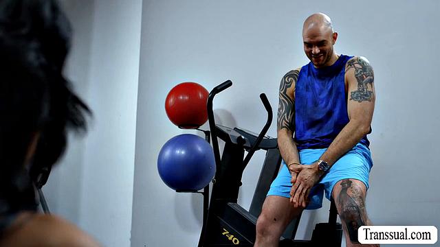 He keeps pounding my ass in the gym