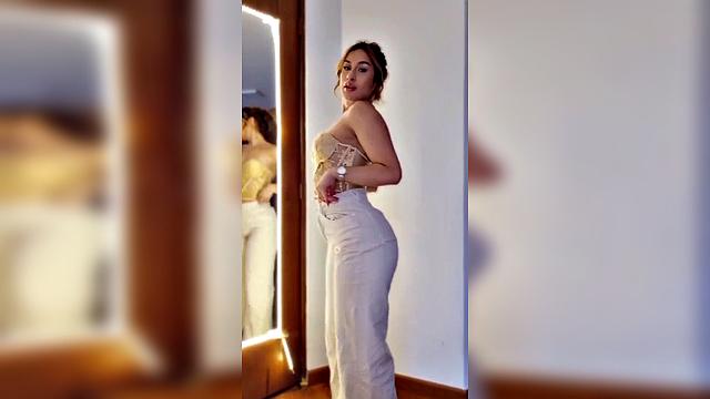 yellow corset redhead fitgirl