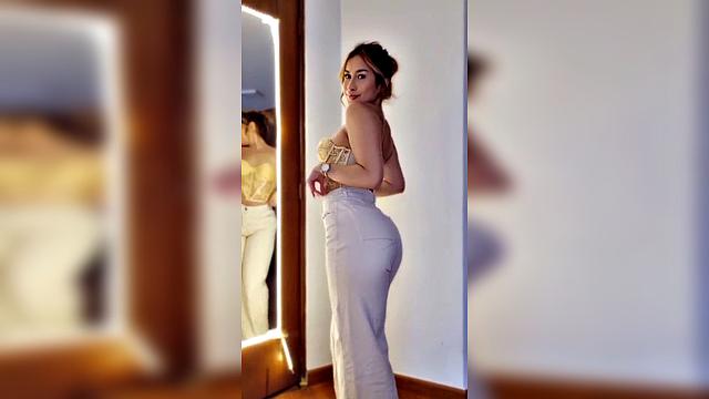 yellow corset redhead fitgirl