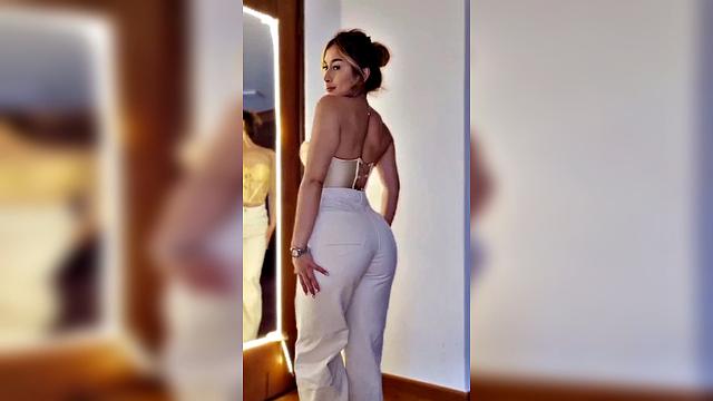 yellow corset redhead fitgirl