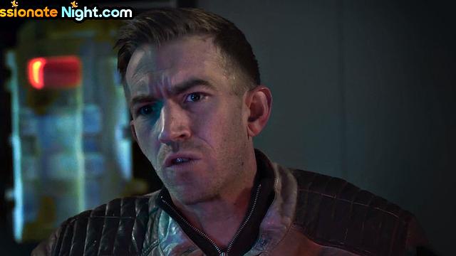 Alien lesbian babes playing with dildo while the captain watches