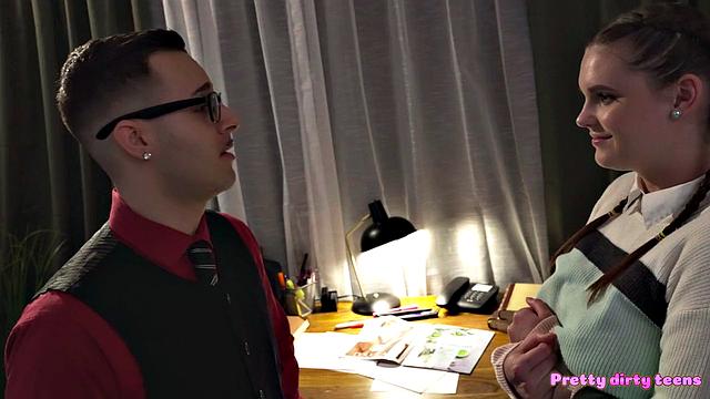 Curvy College Student caught by Teacher