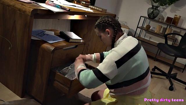 Curvy College Student caught by Teacher