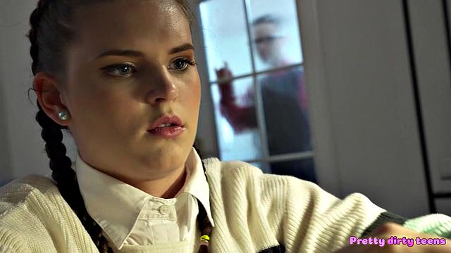 Curvy College Student caught by Teacher