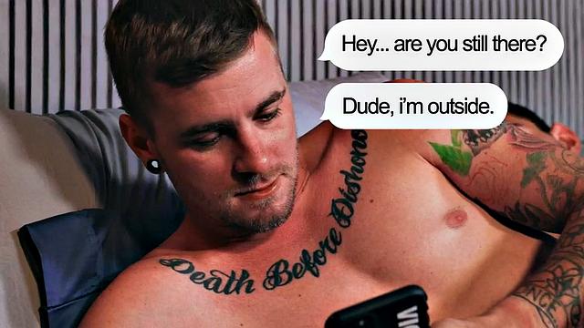 Tattooed stud barebacks BF after dickblowing