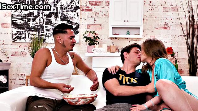 Slutty lingerie seducing for bi 3way