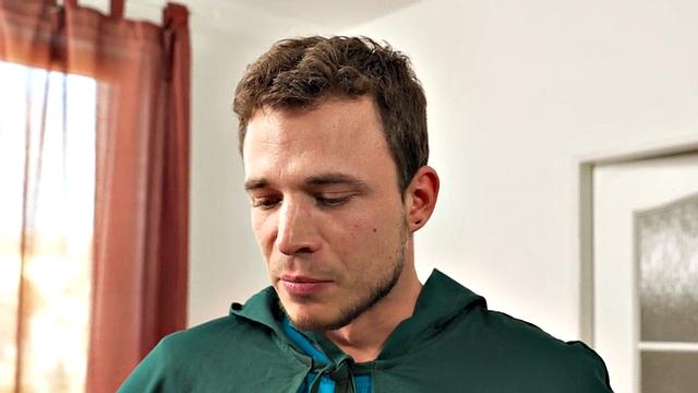 Cocksucking hostel babes ride hard cock in 3some