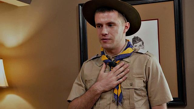 Newbie scout gets fingered by gaydaddy in office