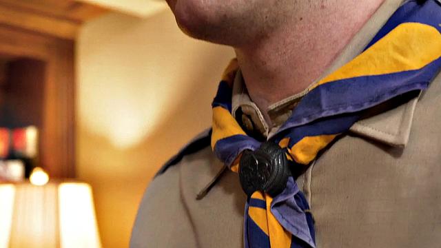 Newbie scout gets fingered by gaydaddy in office