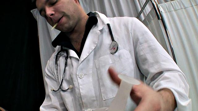 Ladyboy babe fucked by doctor before switch