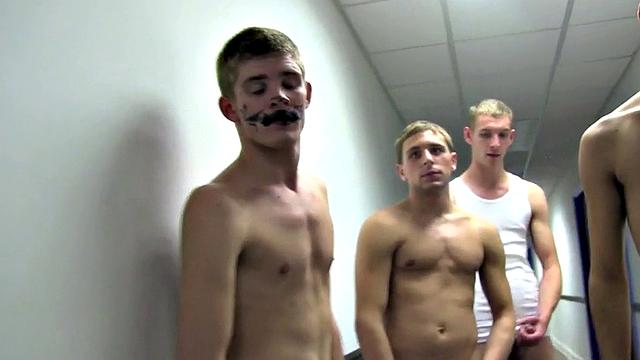 Amateur college str8 studs fucked in frat orgy