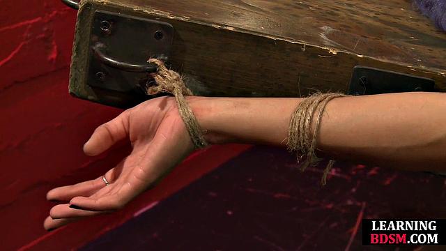 Hardtied Ebony Dominated By Lesbp