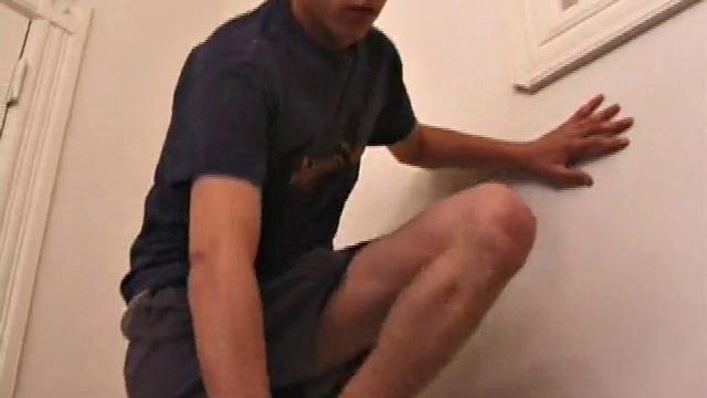 Young Luciano doesn't hesitate to get naked and work his meat. His sexy bad boy body is tattooed and his low hanging balls bounce and sway in time with his dick stroking. His cock is perfect in every way and he works it like a good friend.