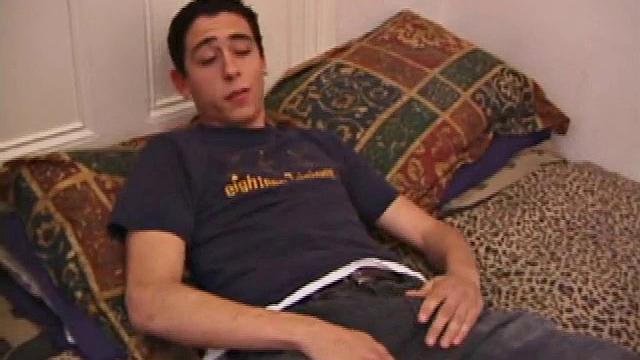 Young Luciano doesn't hesitate to get naked and work his meat. His sexy bad boy body is tattooed and his low hanging balls bounce and sway in time with his dick stroking. His cock is perfect in every way and he works it like a good friend.