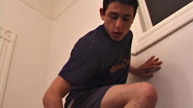 Young Luciano doesn't hesitate to get naked and work his meat. His sexy bad boy body is tattooed and his low hanging balls bounce and sway in time with his dick stroking. His cock is perfect in every way and he works it like a good friend.