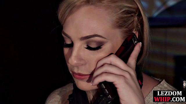 Filthy les sub disciplined by femdom