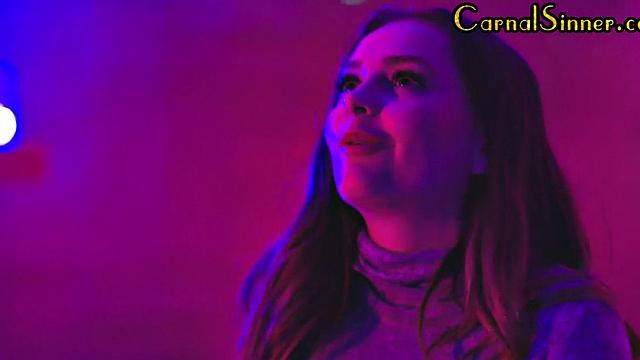 Sinner babe with perfect ass rides cock after party