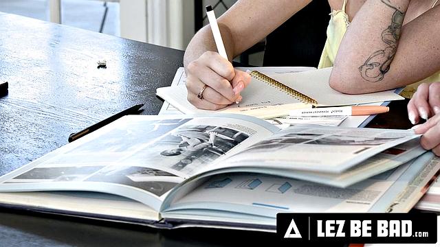 LEZ BE BAD - Homeschooled Petite Katerina Deville Gets Disciplined By Neighbor Lucia Rossi